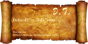 Dobrán Tünde névjegykártya